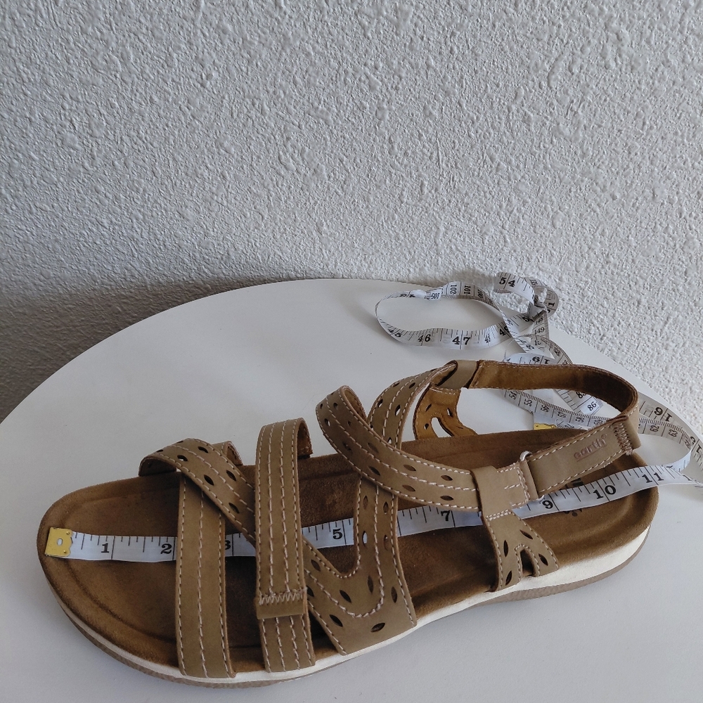 Earth Samsin Womens Plus Strappy Faux Suede Flat Sandals - Picture 15 of 15